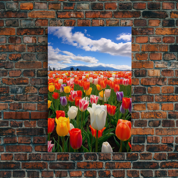 Tulips Wall Print, Flower Art Print, Vibrant Wall Art, Canvas Print, Wall Art, Vertical Art, Teacher Gift, Above Bed Decor, Office Prints