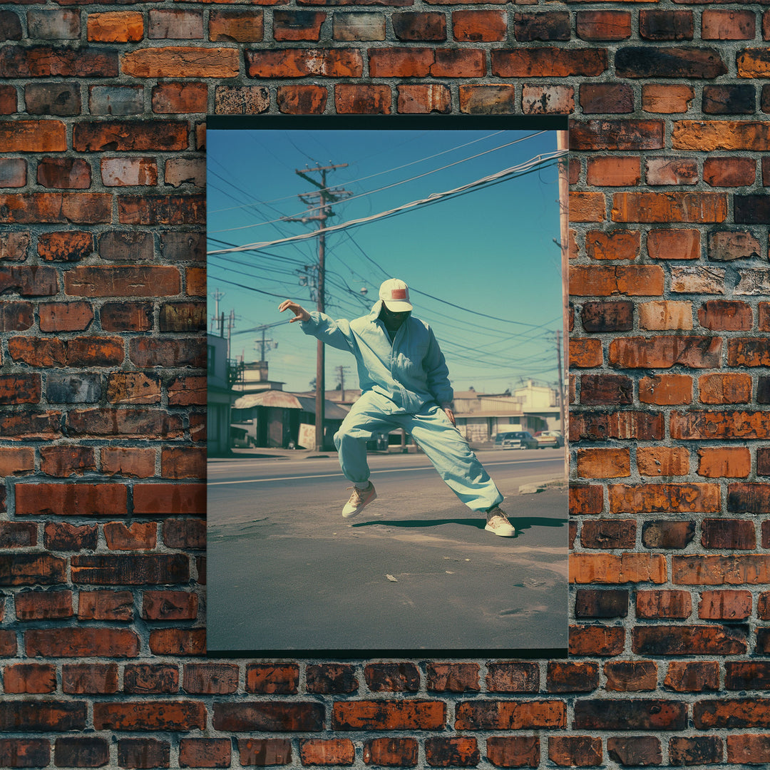 Street Dancer, Hip Hop Art, Urban Wall Art, Canvas Print, Wall Hanging, Portrait Art, Boys Bedroom Decor, College Dorm Decor, Modern Prints