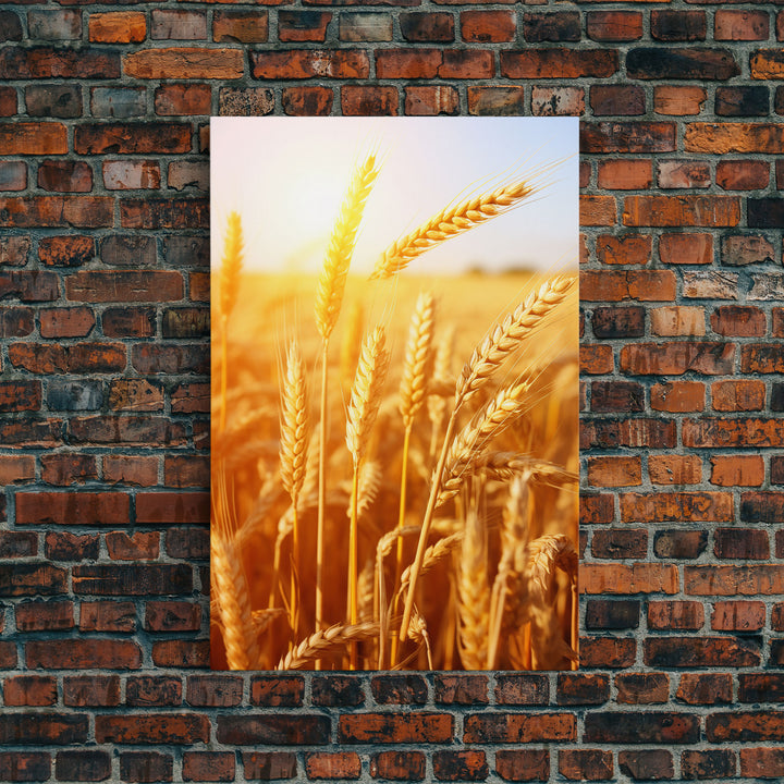 Wheat Field Print, Nature Wall Art, Canvas Print, Wall Hanging, Portrait Art, Farmhouse Wall Decor, Country Wall Art, Kitchen Prints