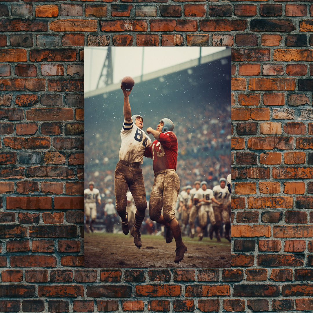 The Love Of The Game, 1920s Football, Framed Canvas Print, Footfall Fan Gift, Gift For Football Fan, Christmas Gift