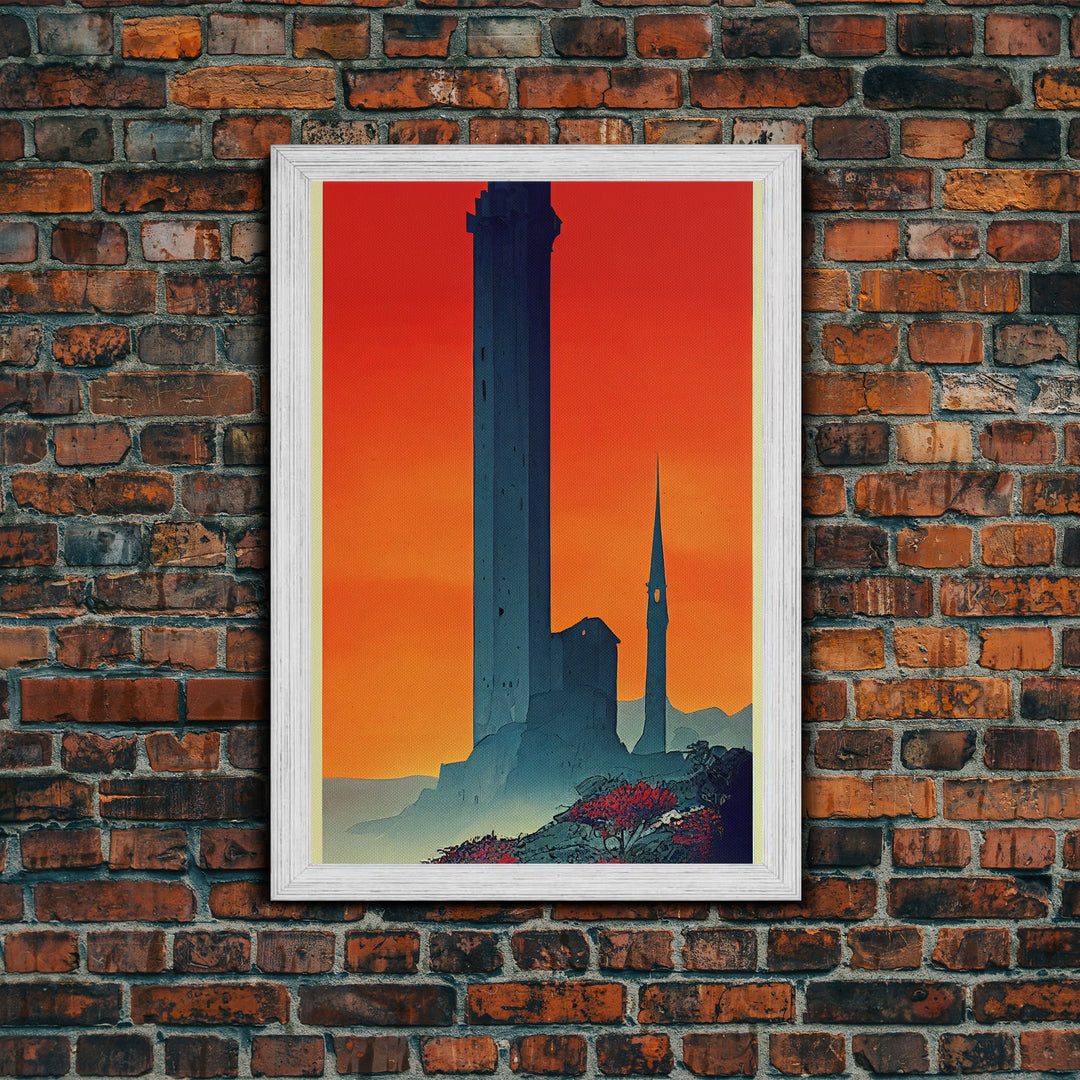 The Dark Tower, Fantasy RPG Concept Art, Wall art, framed canvas print, framed painting