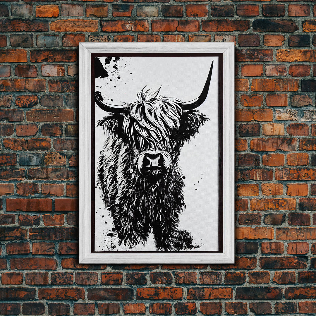 Scotland Cattle, Highland Cow art, farmhouse decor, fine art paper print, poster art, Rustic primitive decor