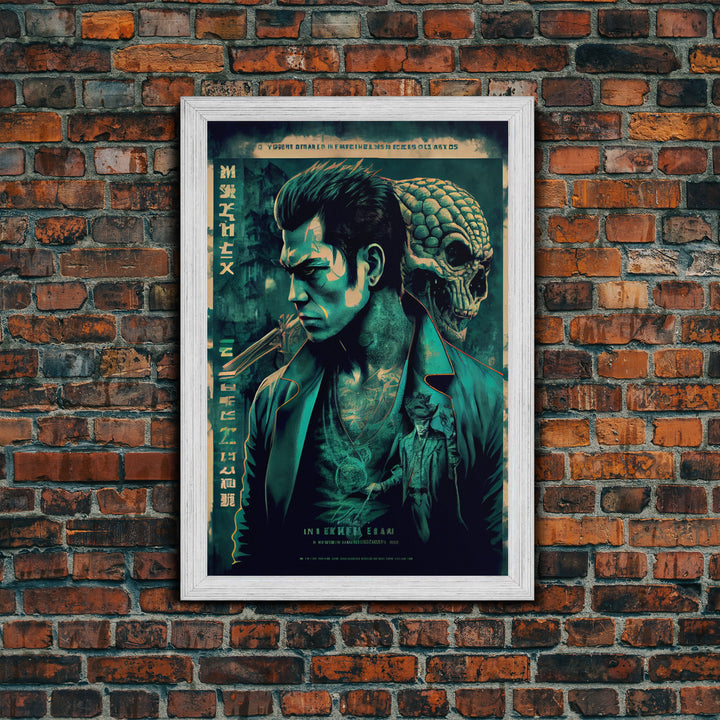 Yakuza vs Aliens, fake movie poster, fictional movie poster, fine art poster print