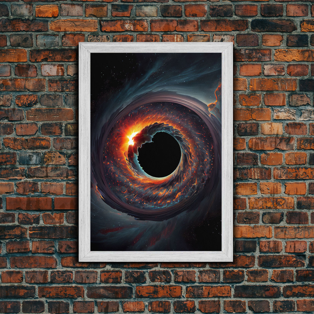 Eye Of the Storm, Galaxy art, framed canvas print, unique space decor