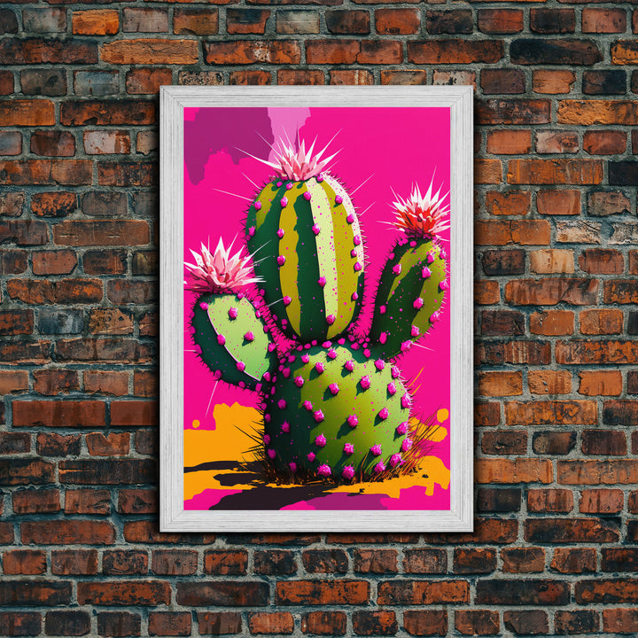 Cactus Print - Cactus Wall Art - Cactus Decor - Modern Desert Print - Southwestern Decor - Cactus Decor -  Bright Wall Art - Pop Art Style