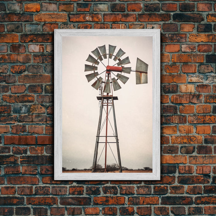 Rustic Farmhouse Home Decor, Windmill Photography Photo Print Art, Rustic Industrial Farmhouse Wall Art Picture, Country Landscape Picture