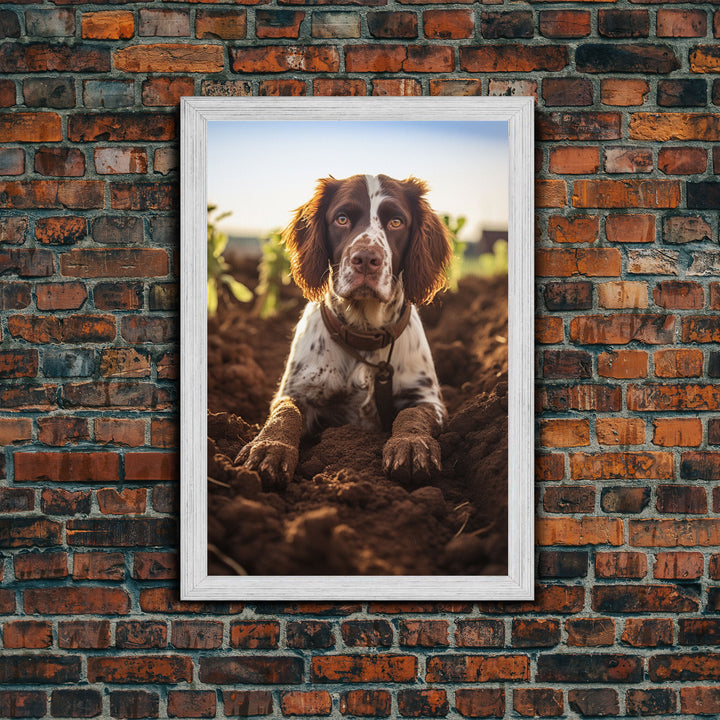 English Springer Spaniel Dog Wall Print, Farmhouse Wall Art, Wall Art, Framed Wall Art, Framed Canvas, Wall Print, Framed Wall Canvas