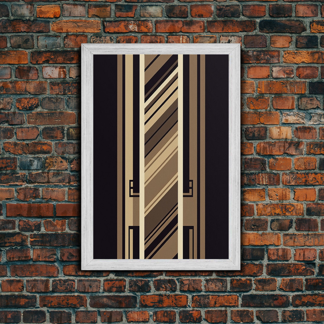 Art Deco Wall art, Framed Canvas Print, Art Deco, Gold art, Framed painting, Geometric art, Beautiful art, Lines art, Guest room art