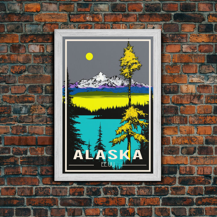 Alaska Print, Alaska Art, Alaska Wall Art, Travel Wall Print, Travel Poster, Travel Artwork, Travel Wall Art, Wall Poster, Canvas Wall Print