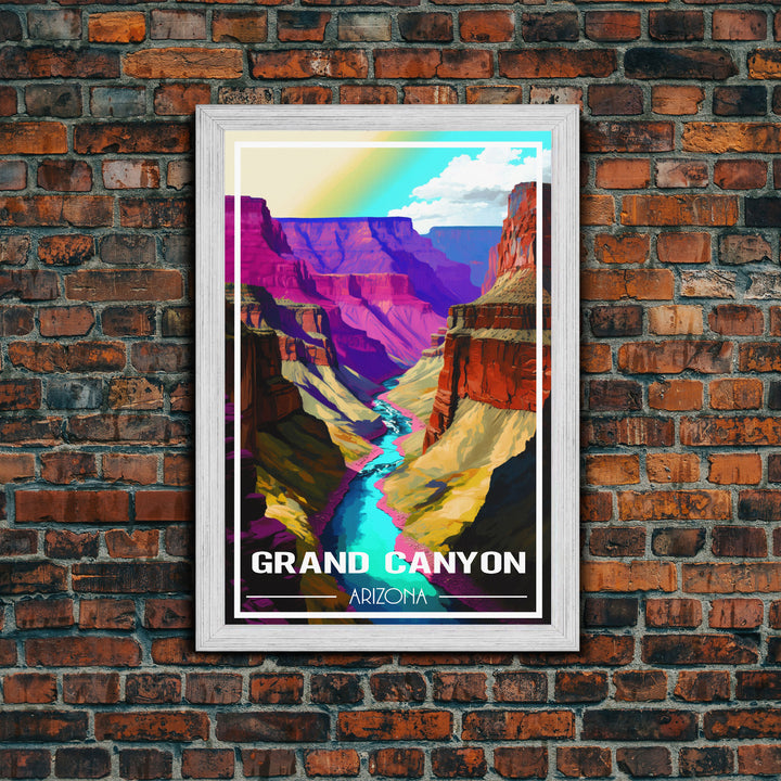 Grand Canyon Poster, America Wall Art, Arizona Wall Print, Travel Wall Print, Travel Poster, Travel Wall Art, Canvas Wall Print