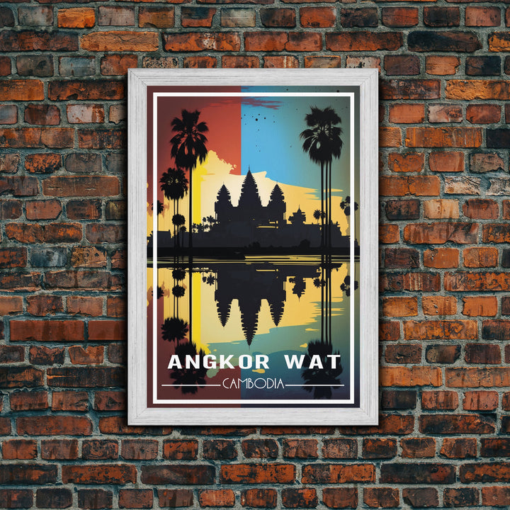 Cambodia Art, Angkor Wat, Asian Art, Travel Wall Print, Travel Poster, Travel Artwork, Travel Wall Art, Wall Poster, Canvas Wall Print