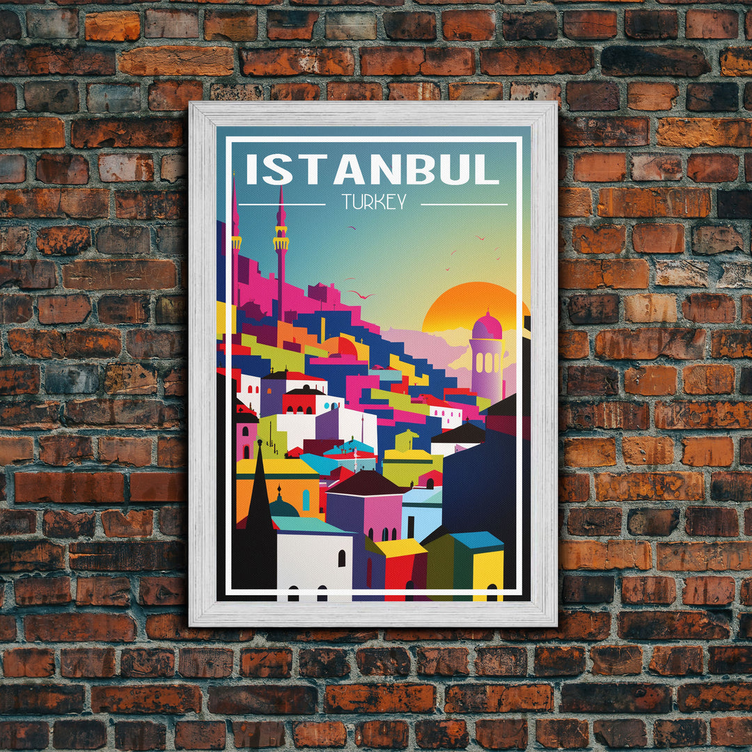 Instanbul Wall Art, Turkey Poster, Eurasia Wall Art, Travel Wall Print, Travel Poster, Travel Wall Art, Canvas Wall Print