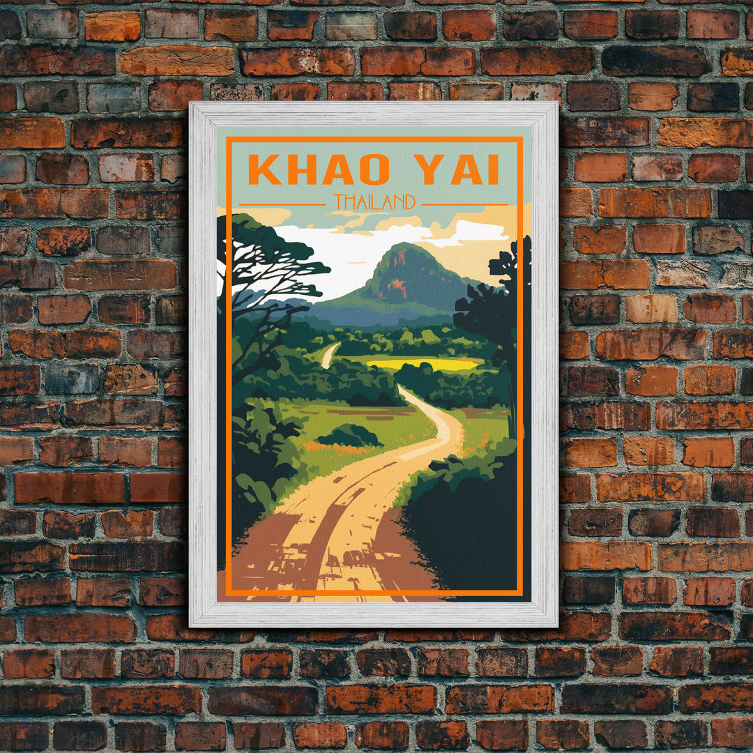 Khao Yai Wall Art, Thailand Art Print, Thai Wall Art, Asia Wall Print, Travel Wall Print, Travel Poster, Travel Wall Art, Canvas Wall Print