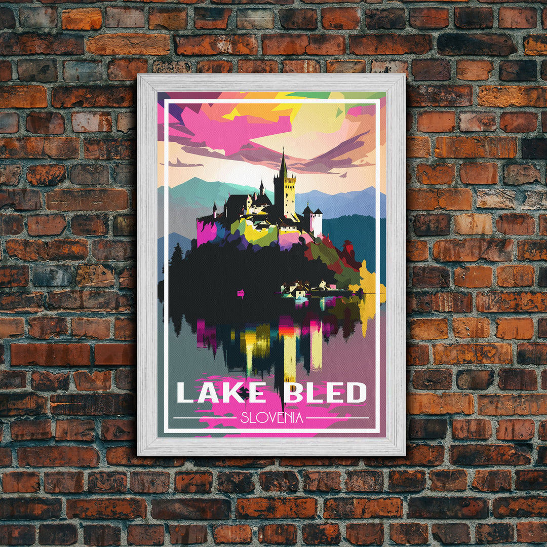 Lake Bled Wall Art, Slovenia Poster, Slovenia Print Art, Europe Poster, Travel Wall Print, Travel Poster, Travel Wall Art, Canvas Wall Print