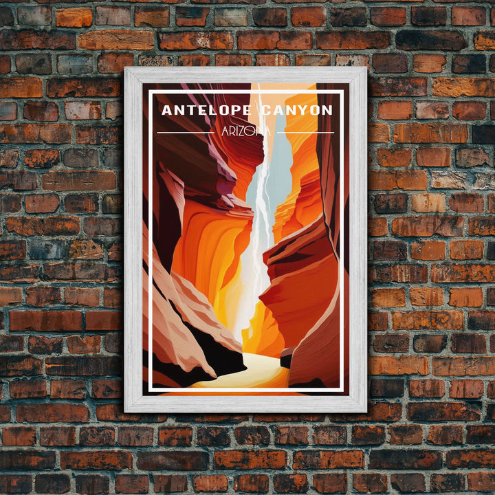 Arizona Artwork, Arizona Poster, Antelope Canyon, Travel Wall Print, Travel Poster, Travel Artwork, Travel Wall Art, Canvas Wall Print