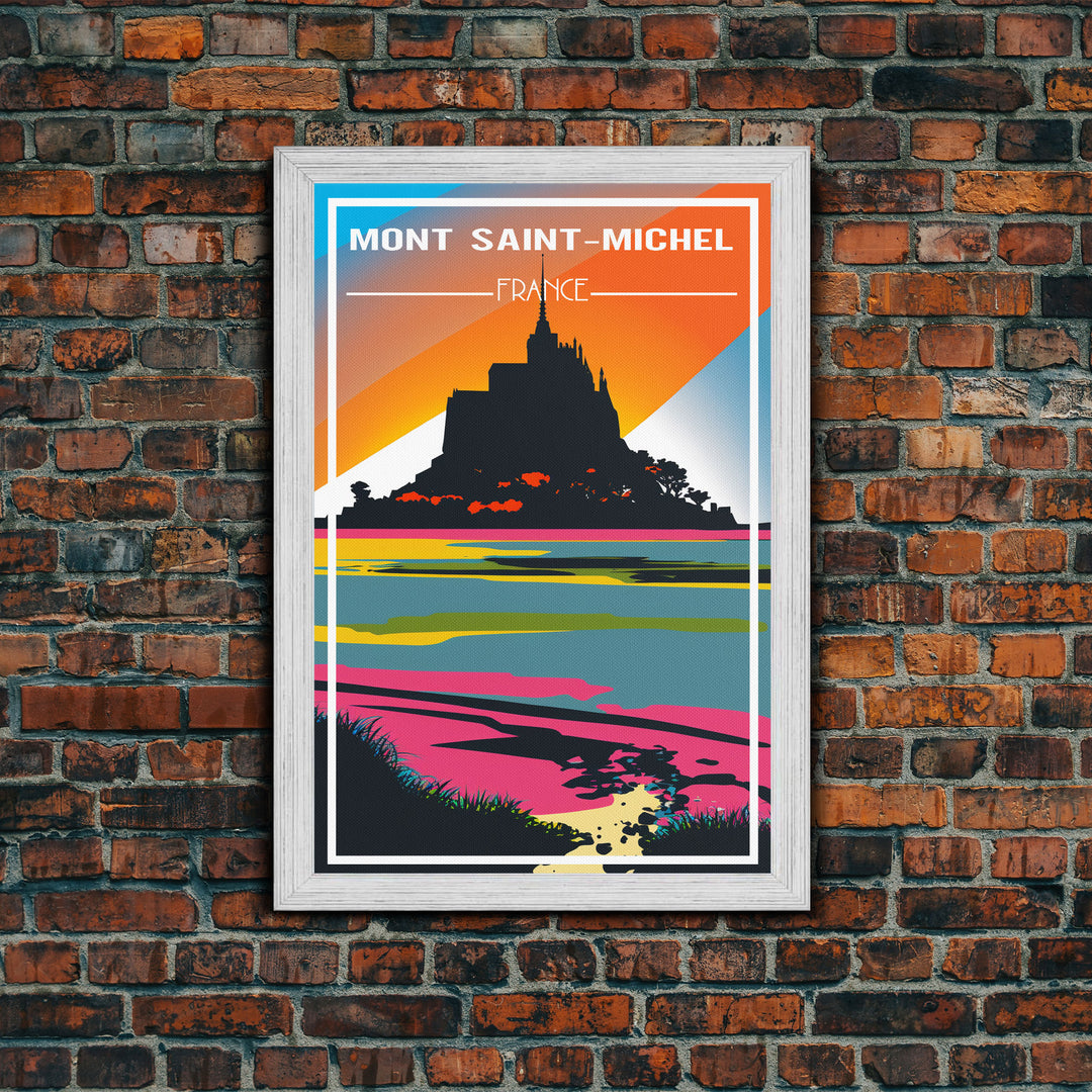 Mont Saint Michel, France Poster, Normandy, Europe Wall Print, Travel Wall Print, Travel Poster, Travel Wall Art, Canvas Wall Print