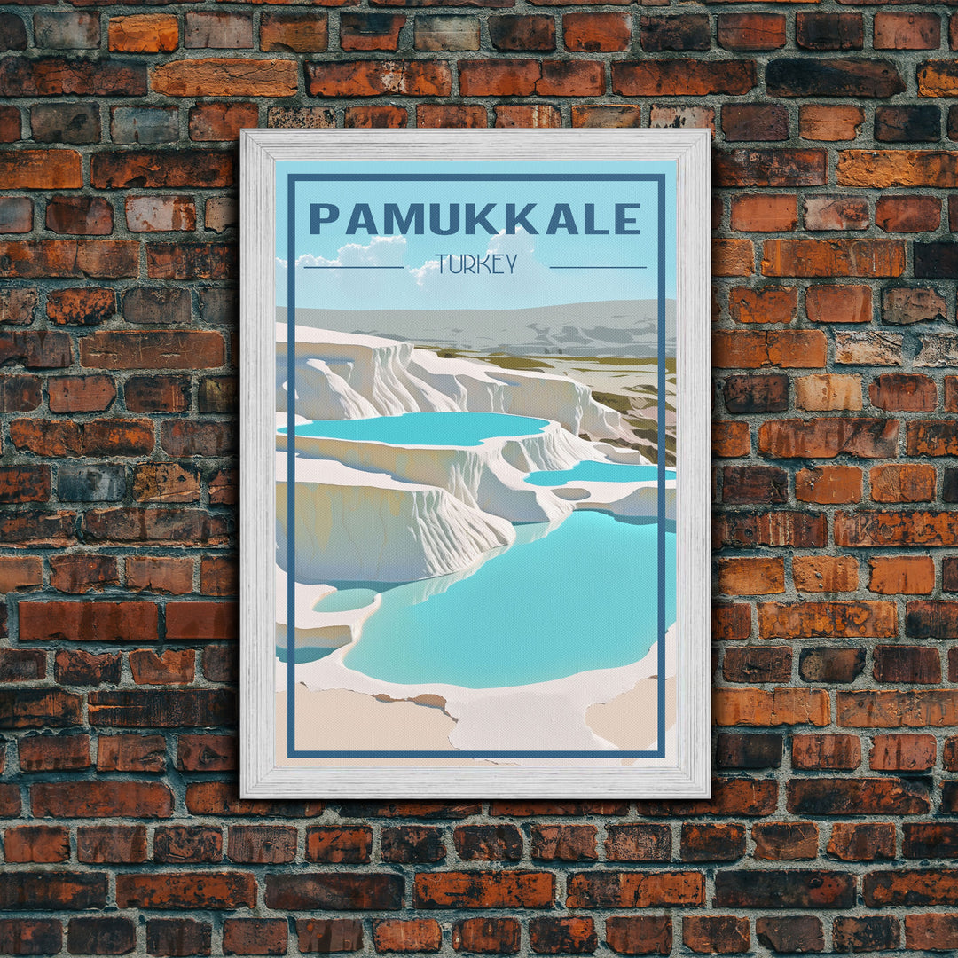 Pamukkale Wall Art, Turkey Poster, Eurasia Wall Print, Travel Wall Print, Travel Poster, Travel Wall Art, Canvas Wall Print