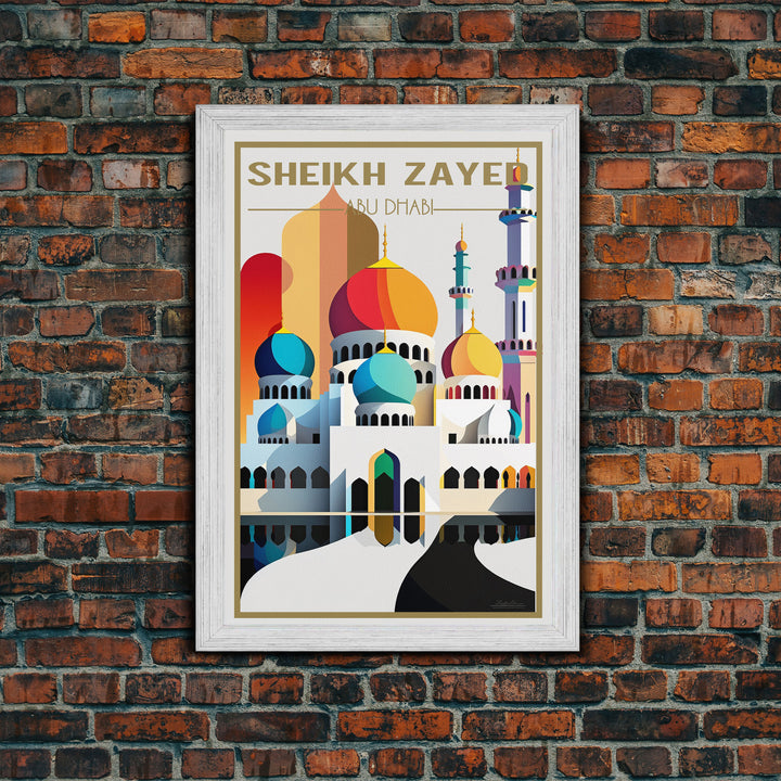 Abu Dhabi Wall Art, Sheikh Zayed Mosque, United Arab Emirates Poster, Travel Wall Print, Travel Poster, Travel Wall Art, Canvas Wall Print