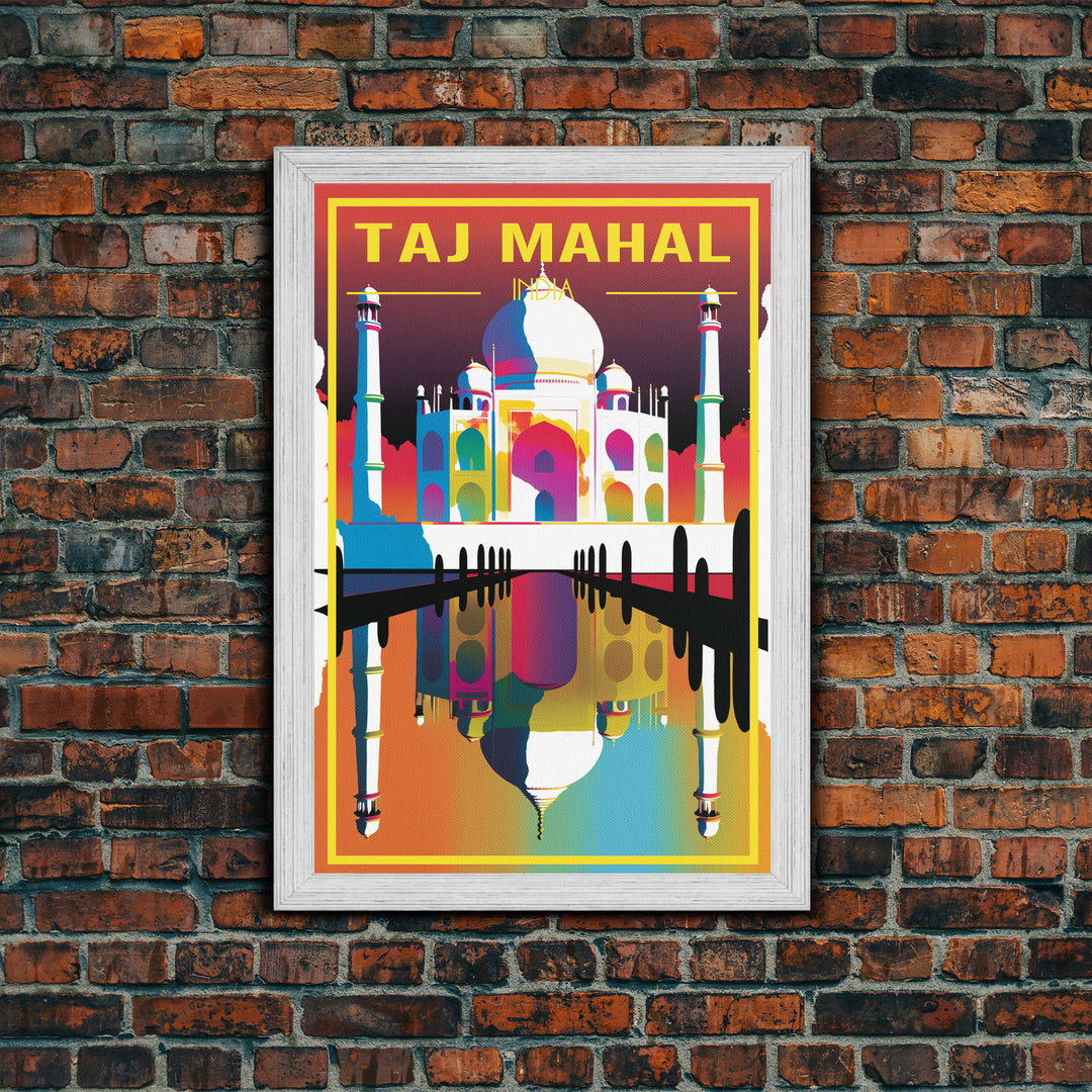 Taj Mahal Wall Art, India Poster, India Wall Print, Yamuna River, Travel Wall Print, Travel Poster, Travel Wall Art, Canvas Wall Print