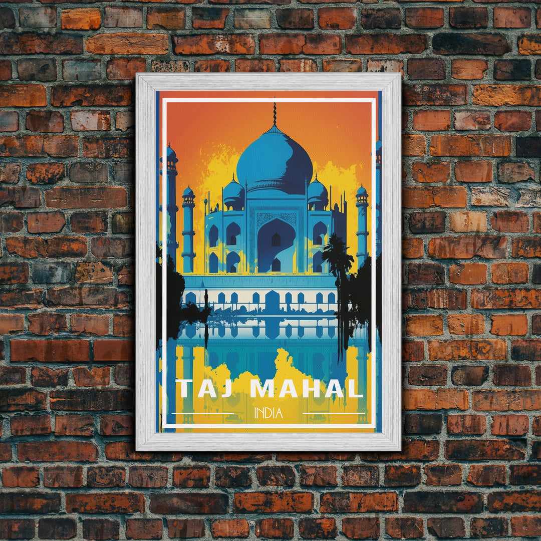 Taj Mahal Wall Art, India Poster, India Wall Print, Yamuna River, Travel Wall Print, Travel Poster, Travel Wall Art, Canvas Wall Print