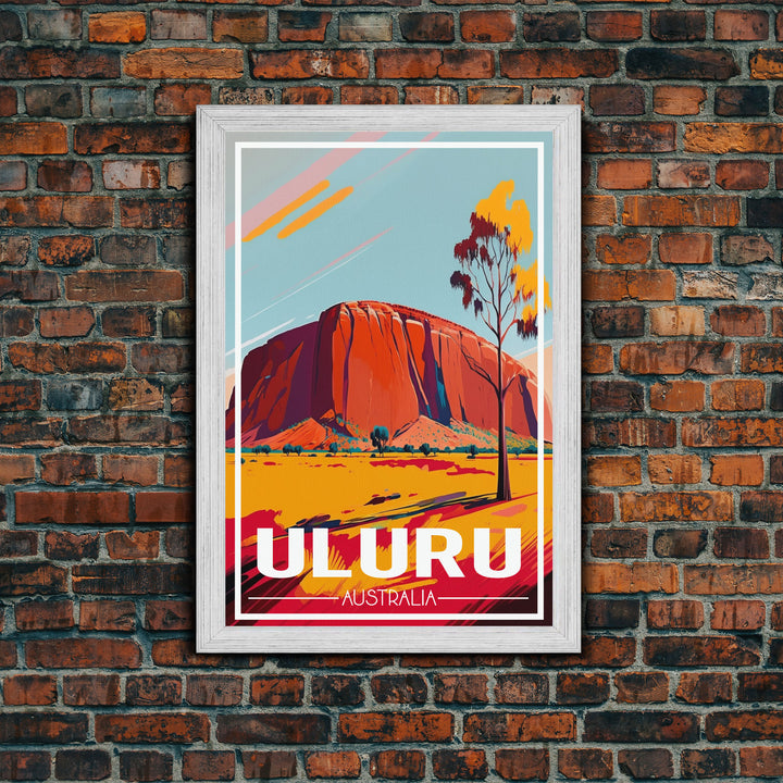 Uluru Wall Art, Red Centre, Australia Poster, Australia Wall Print, Travel Wall Print, Travel Poster, Travel Wall Art, Canvas Wall Print