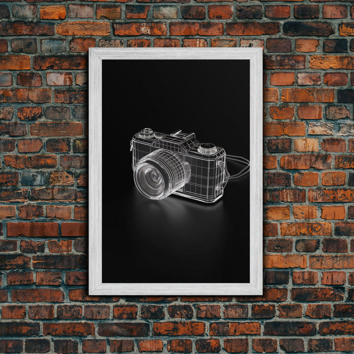 Camera Wall Art, Photography Art, Craft Room Wall Decor, Minimalist Print, Wall Decor, Canvas Print, Wall Art, Framed Canvas