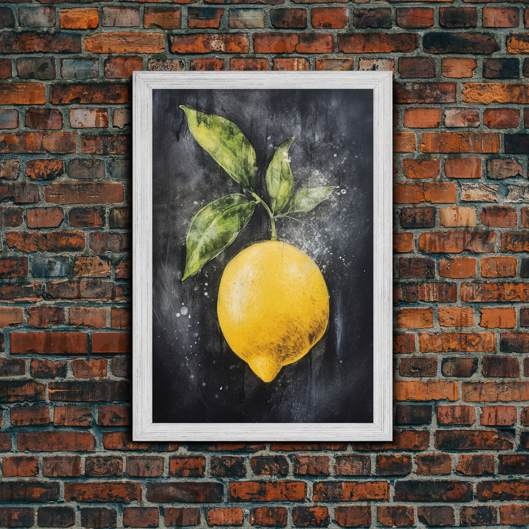 LEMON Art Canvas Print - Unframed Oil Print - Print Still Life Original - Small Still Life Painting Print-  Lemon Art Print - Fruit Art