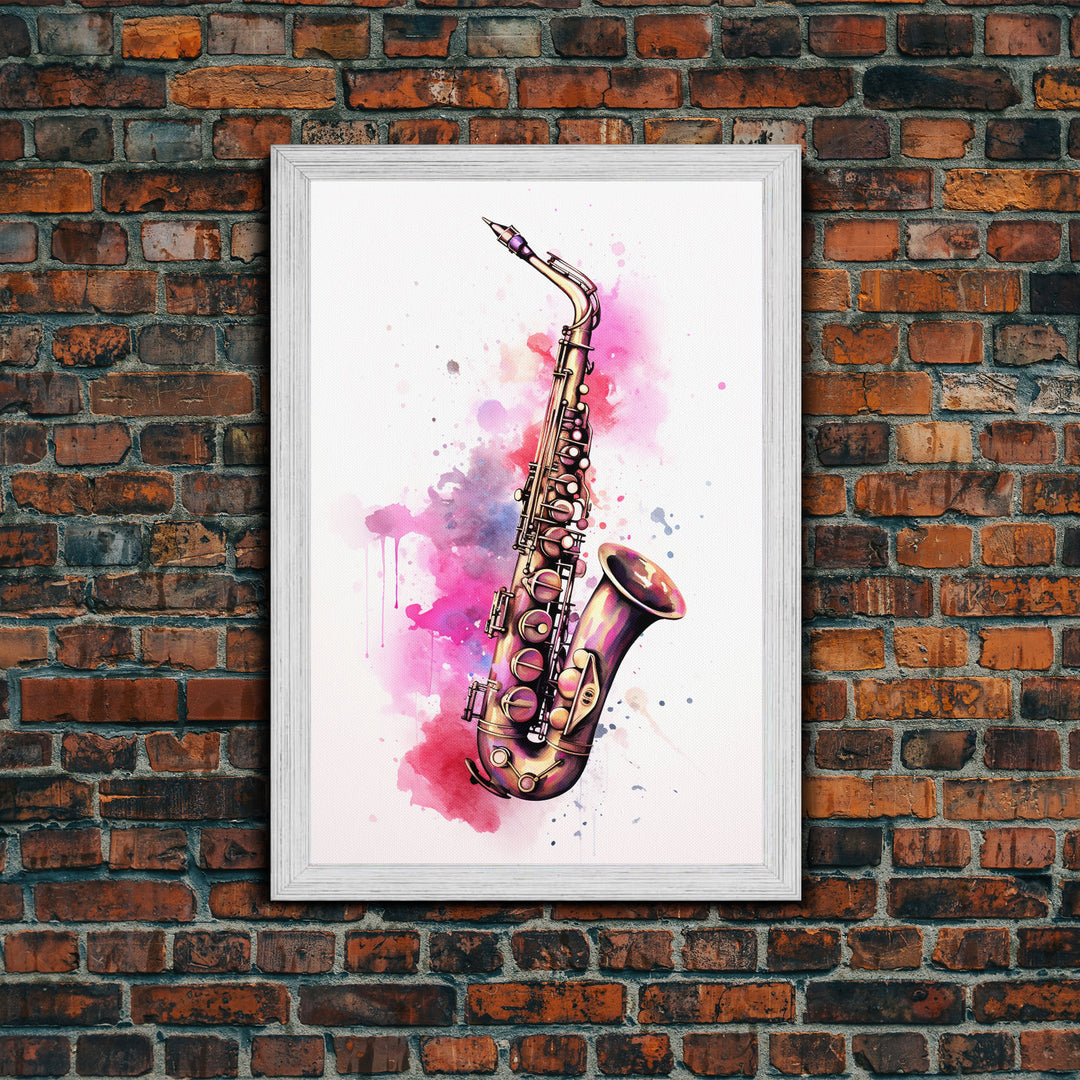 Saxophone Graffiti Wall Art, Saxophone Gifts, Cool Musical Wall Art, Unique Gift, Gift For Musician, Musical Art