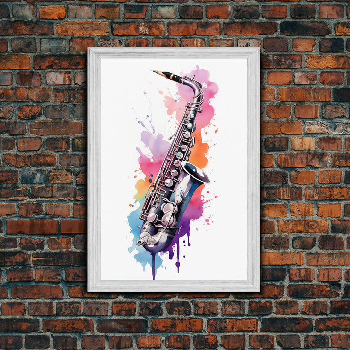 Saxophone Graffiti Wall Art, Saxophone Gifts, Cool Musical Wall Art, Unique Gift, Gift For Musician, Musical Art