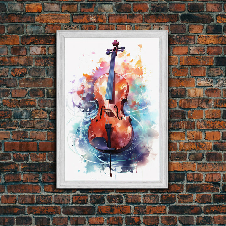 Galaxy Cello Gift, Banjo Wall Art Canvas Print, Stringed Instruments, Cello Art, Banjo Poster Print, Cello Gifts, Musical Art