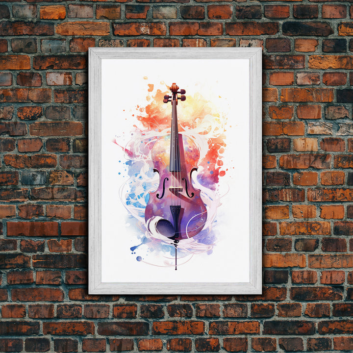 Galaxy Cello Gift, Banjo Wall Art Canvas Print, Stringed Instruments, Cello Art, Banjo Poster Print, Cello Gifts, Musical Art