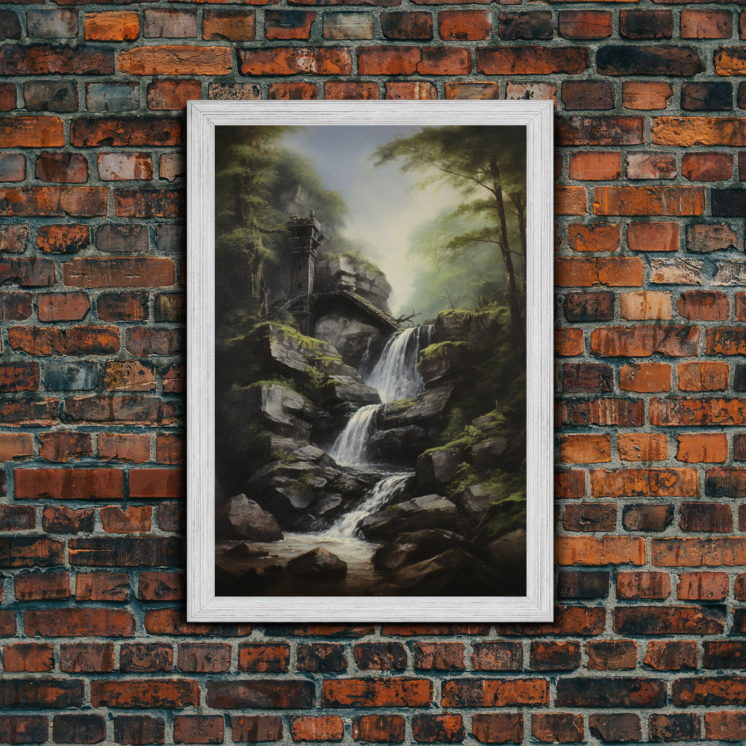 Waterfalls Wall Art, Nature Art Print, River Art, Canvas Print, Wall Art, Vertical Art, Farmhouse Wall Decor, Bedroom Prints, Unique Gift