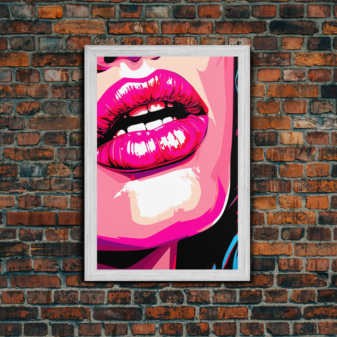 Pop Art Canvas, Girly Wall Art, Make Up Wall Art, Comic Pop Art, Canvas Print, Wall Art, Vertical Print, Modern Pop Art, Teen Girl Room Art