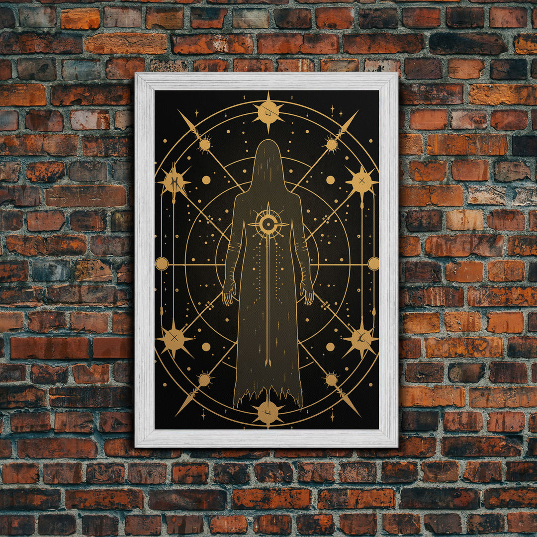 Tarot Card Art, Tarot Decor, Mystical Wall Art, Celestial Wall Art, Canvas Print, Wall Art, Vertical Print, Witchy Wall Art, Gothic Art