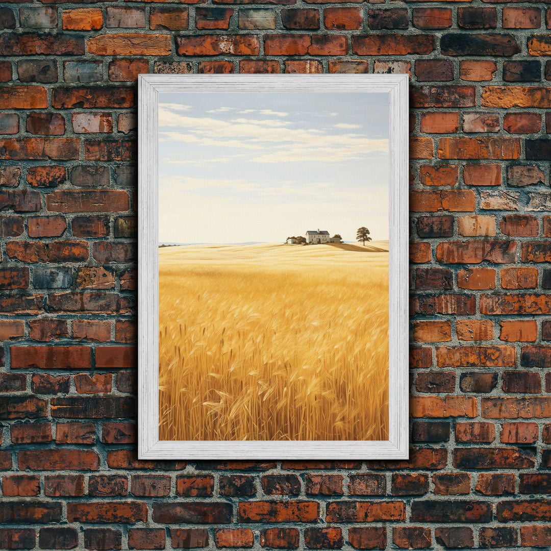 Wheat Field Wall Art, Farm Print, Countryside Wall Print, Canvas Print, Wall Art, Vertical Print, Country Home Decor, Family Gift, RV Decor