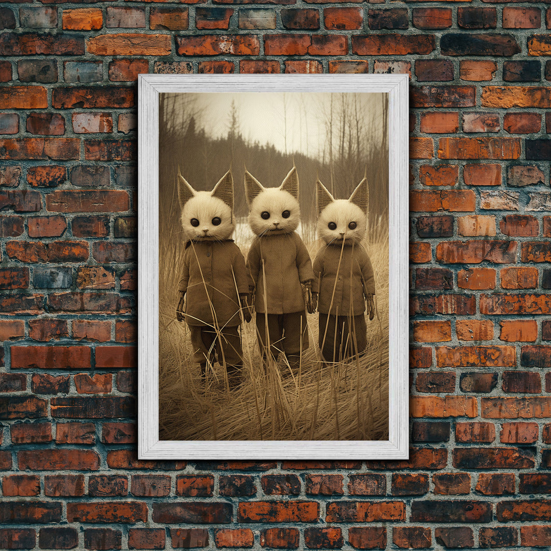 The Bunny Boys, Spooky Halloween Art, Scary Wall Decor, Spooky / Creepy Halloween Decor, Cursed / Haunted Art