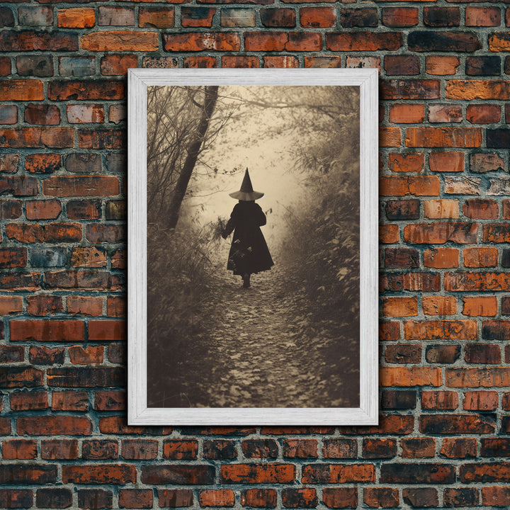 Witchy Wall Art, Dark Portrait, Spooky Halloween, Occult Art, Dark Fantasy, Canvas Print, Wall Art, Vertical Print, Home Decor, Wall Decor