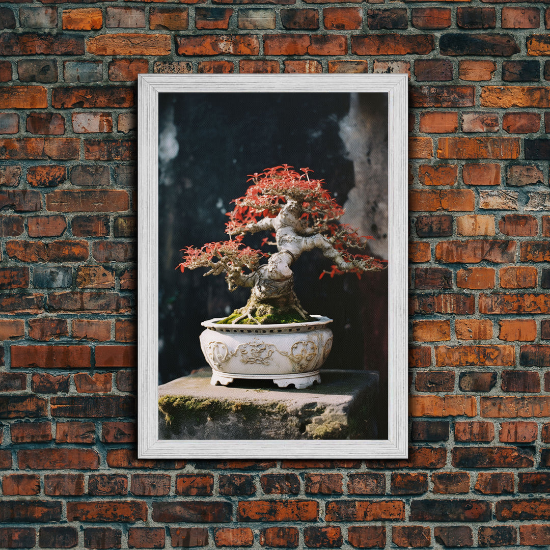 Bonsai Wall Art, Japanese Wall Print,  Asian Art, Canvas Print, Wall Art, Vertical Print, Travel Print, Client Gift, College Dorm Decor