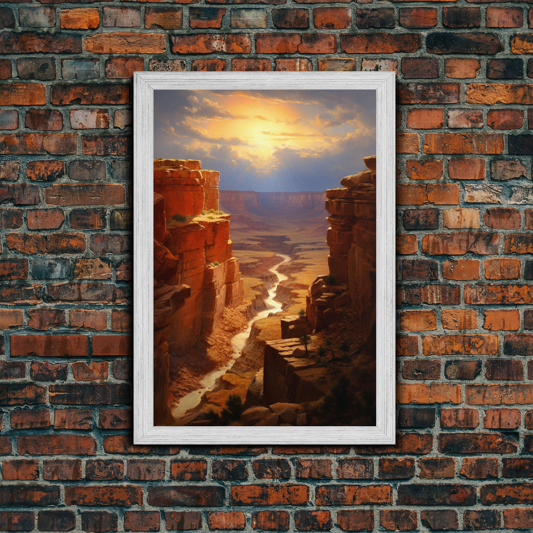 Canyon Wall Art, River Wall Print, Landscape Print, Canvas Print, Wall Art, Vertical Art, Family Room Wall Art, Home Decor Prints, RV Decor