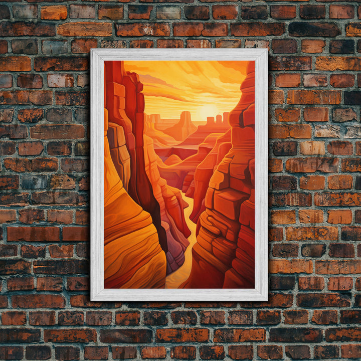 Canyon Wall Art, Sunset Wall Print, Landscape Print, Canvas Print, Wall Art, Vertical Art, Friendship Gift, Above Bed Art, Camper Wall Decor