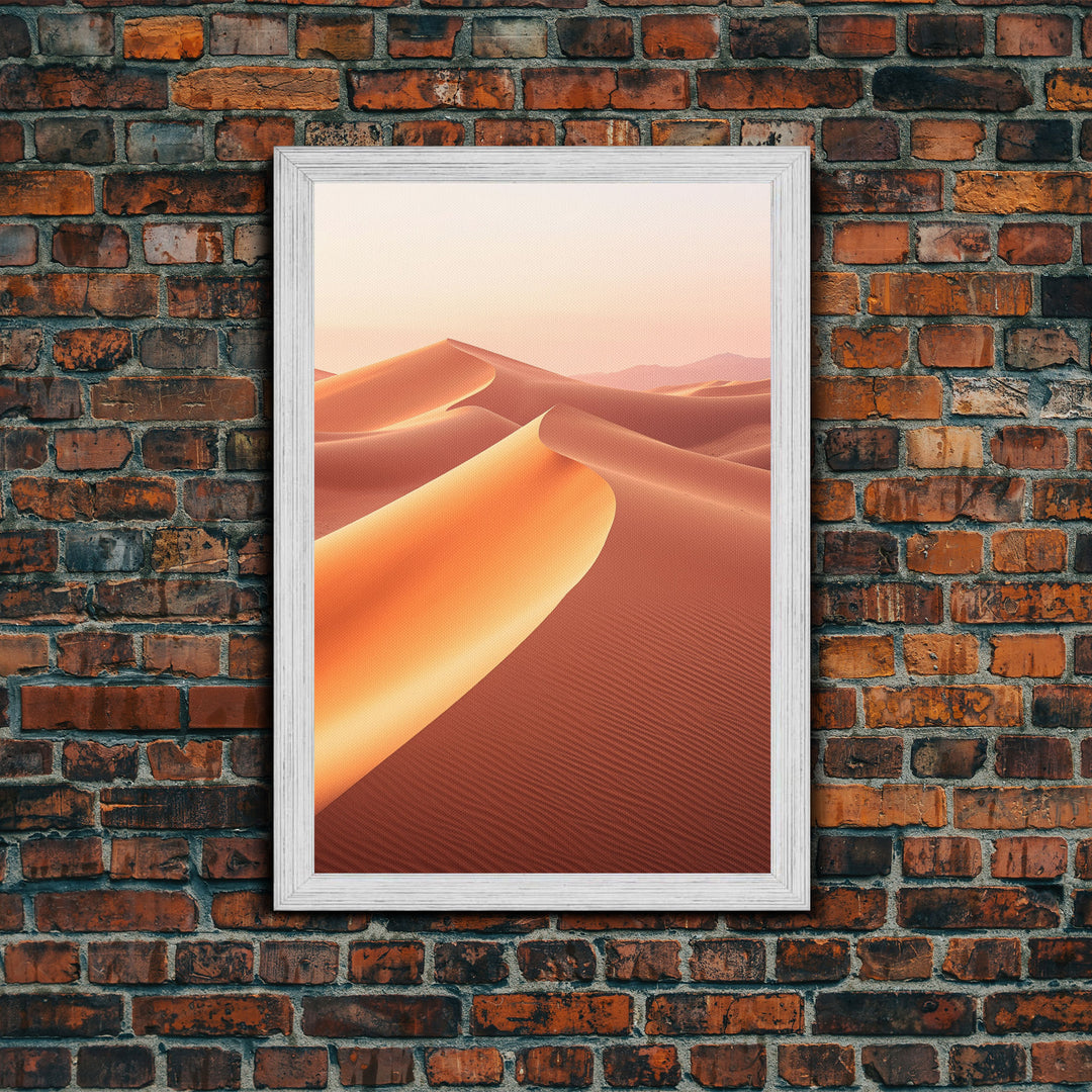 Sand Dunes Art Print, Desert Ladscape, Desert Art, Canvas Print, Wall Art, Vertical Art, Above Bed Decor, Modern Office Art, Gift For Boss