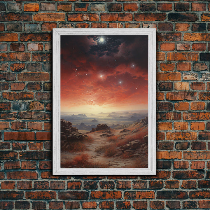 Sci Fi Wall Art, Fantasy Artwork, Space Wall Art, Tiny House Decor, Canvas Print, Wall Art, Vertical Art, Moving Gift, Game Room Decor