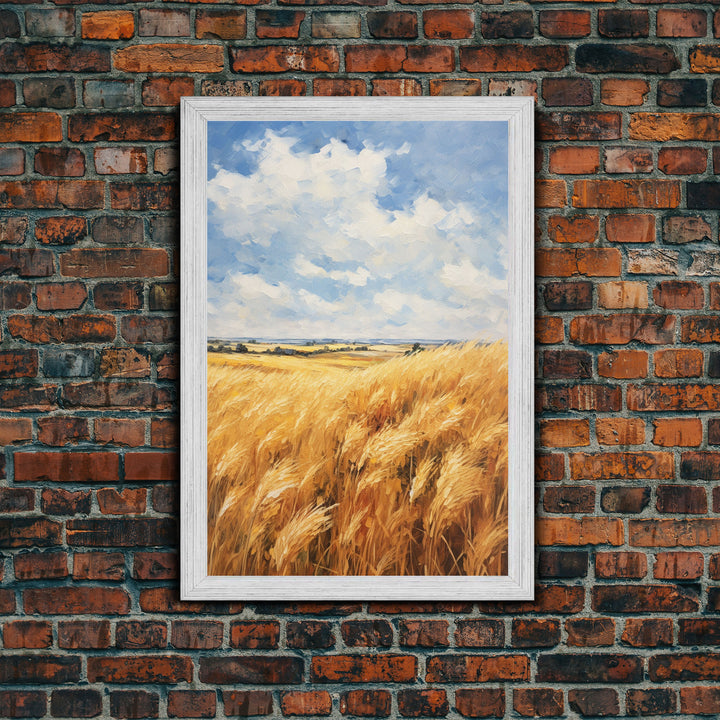 Wheat Feld Wall Art. Farm Wall Print, Landscape Art, Canvas Print, Wall Art, Vertical Art, Gift For Friend, Farmhouse Wall Decor, RV Decor