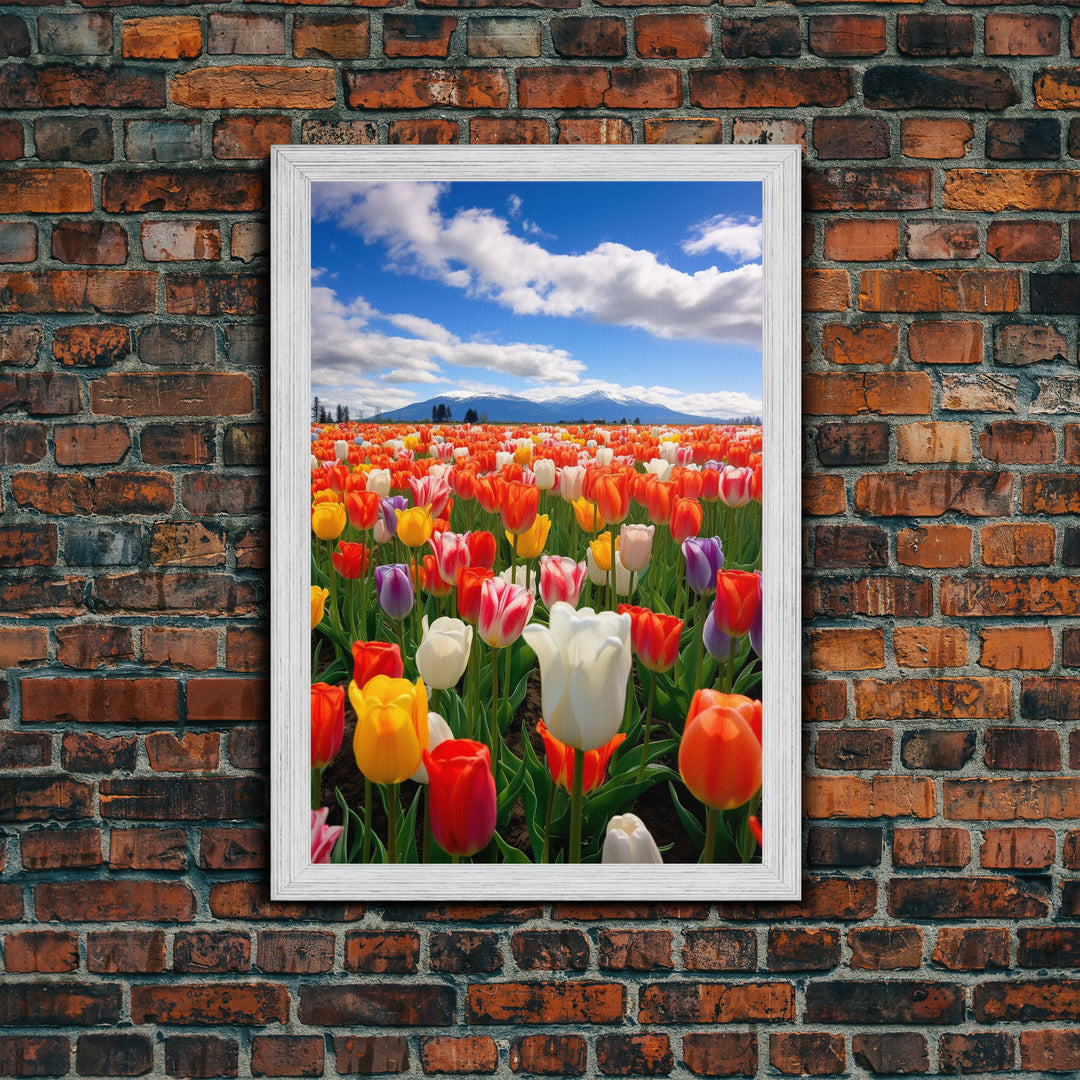 Tulips Wall Print, Flower Art Print, Vibrant Wall Art, Canvas Print, Wall Art, Vertical Art, Teacher Gift, Above Bed Decor, Office Prints