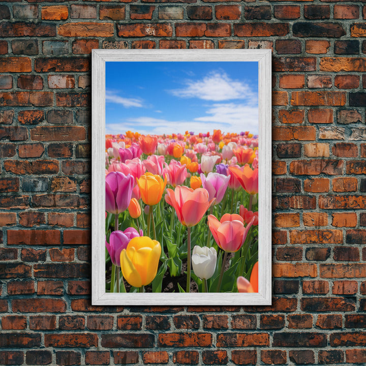 Tulip Print, Flower Wall Art, Vibrant Wall Art, Canvas Print, Wall Art, Vertical Art, Dining Room Prints, New Homeowner Gift, Ranch Decor