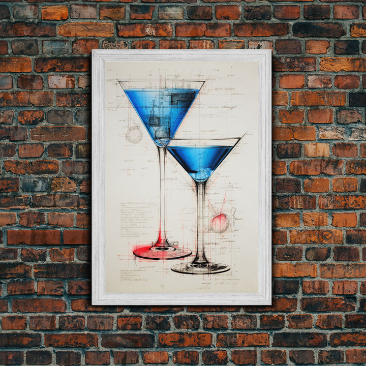 Cocktail Wall Art, Bar Cart Art, Alcohol Wall Art, Canvas Print, Wall Art, Vertical Art, Kitchen Wall Art, Best Friend Gifts, House Wall Art