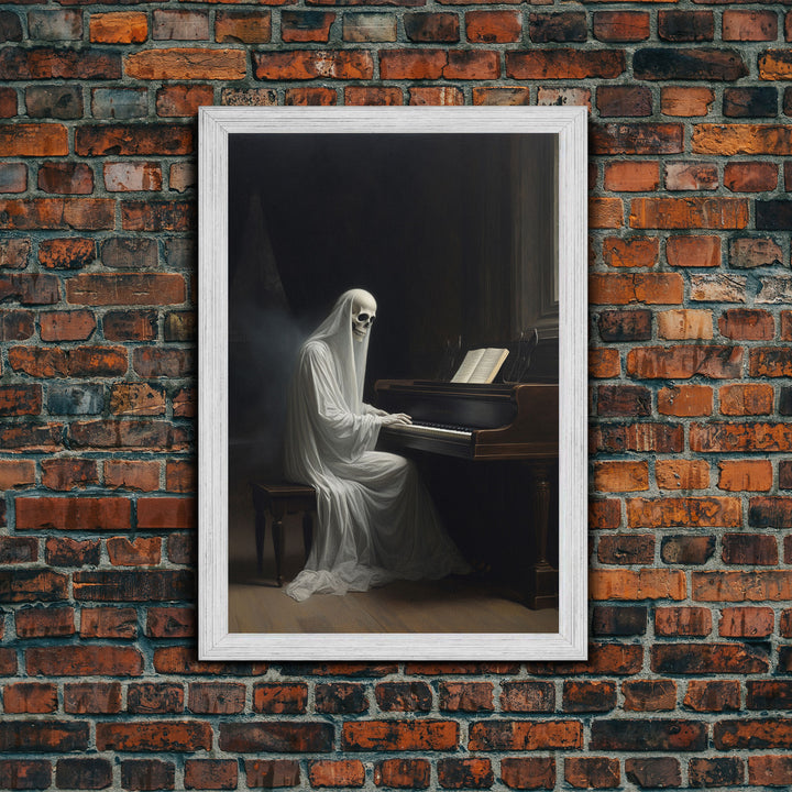 The Haunted Mansion, Spooky Ghost Playing A Piano, Gothic Victorian  Halloween Art, Halloween Decoration / Wall Art, Skeleton Art