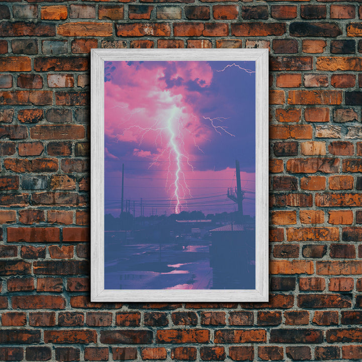 Lightning Bolt, Outdoors Wall Art, Canvas Print, Wall Hanging, Portrait Art, Beach House Wall Decor, Entryway Prints, Nature Wall Print