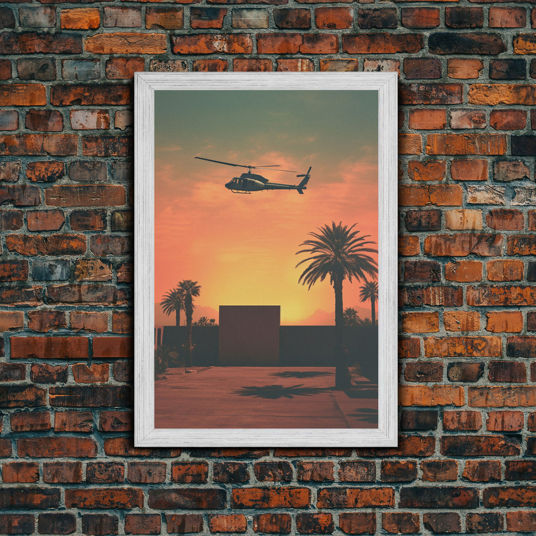 Helicopter, Chopper, Aviation Art, Helicopter Gifts, Canvas Print, Wall Hanging, Portrait Art, Dorm Room Art, Teen Boy Wall Art, Client Gift