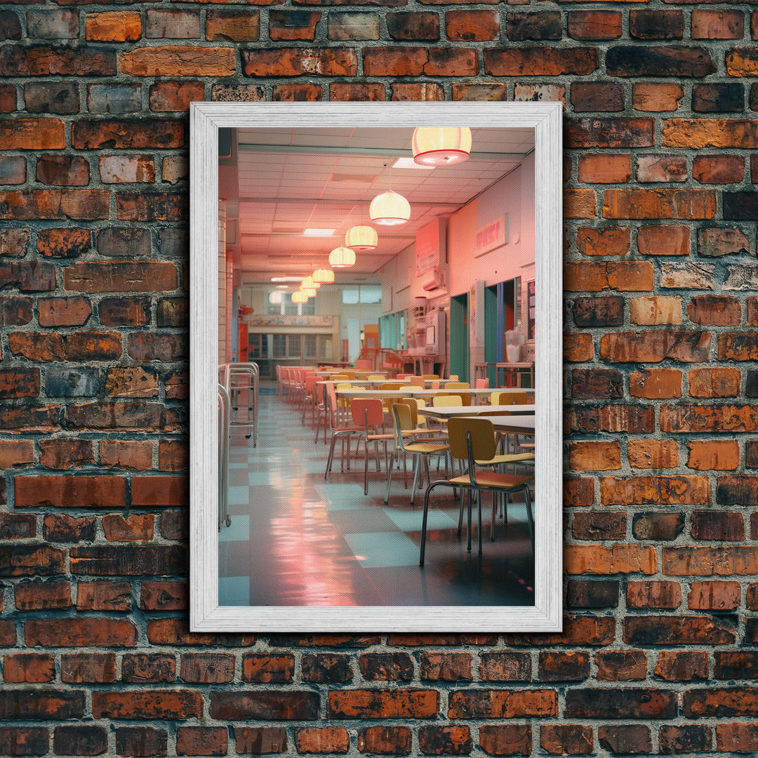 Diner, Coffee Shop Wall Art, Retro Wall Art, Canvas Print, Wall Hanging, Portrait Art, Kitchen Wall Decor, Kitchen Art, Moving Gift